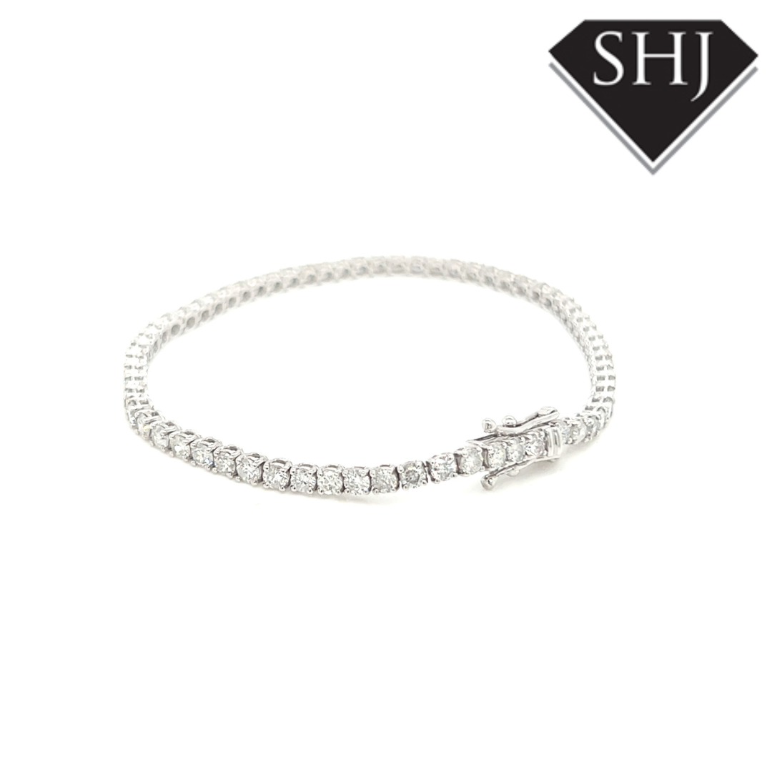 9ct White Gold 4.60ct Diamond Bracelet