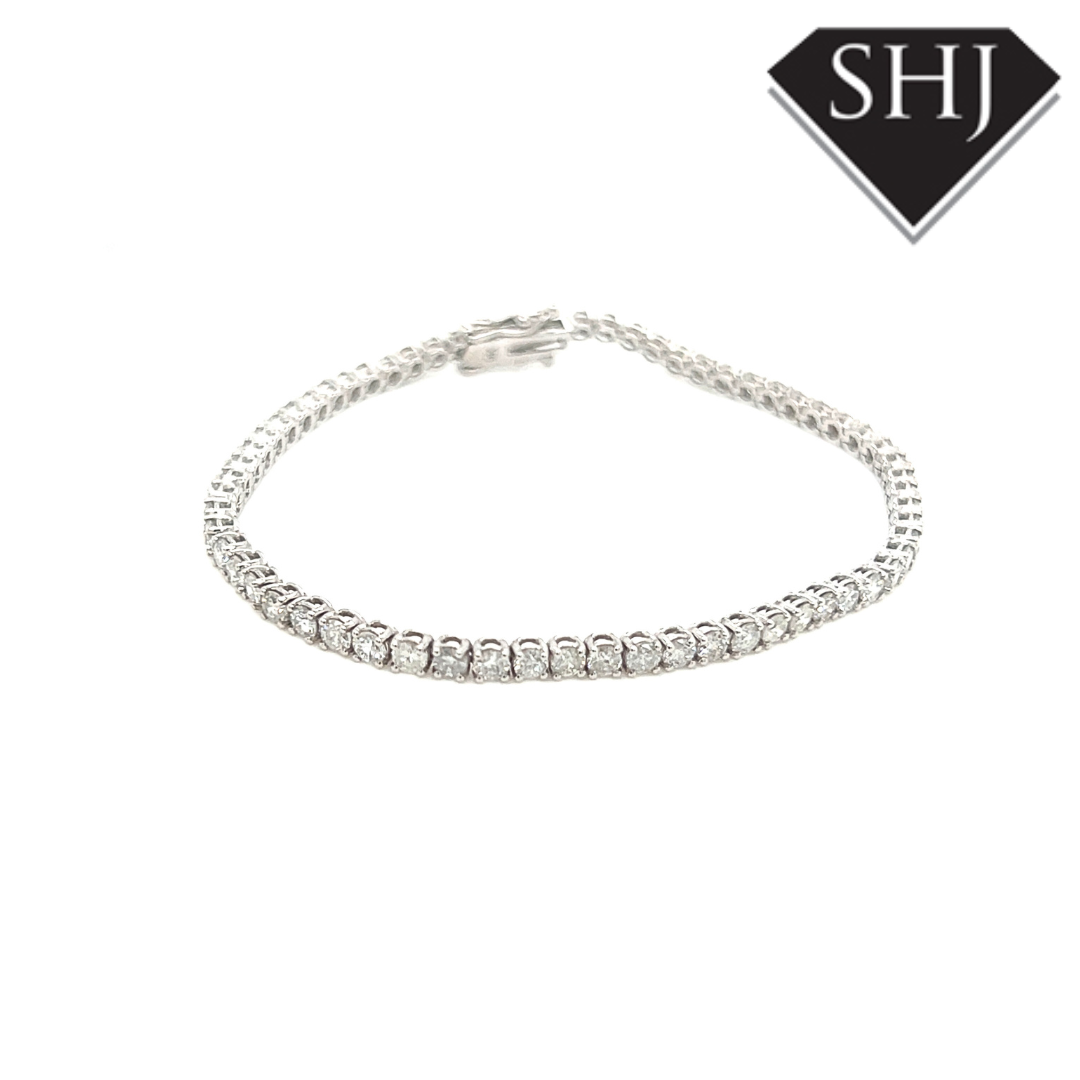 9ct White Gold 4.60ct Diamond Bracelet