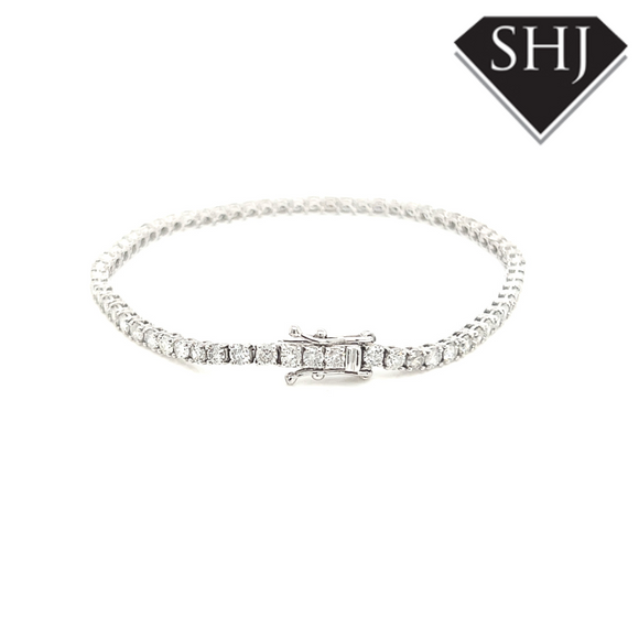 9ct White Gold 4.60ct Diamond Bracelet