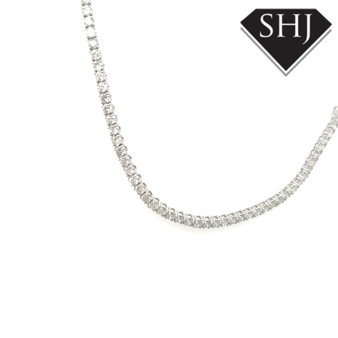 9ct White Gold 4.60ct Diamond Bracelet