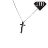 Mens Stainless Steel Cross and Chain