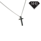 Mens Stainless Steel Cross and Chain