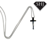 Mens Stainless Steel Cross and Chain