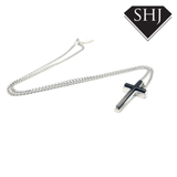 Mens Stainless Steel Cross and Chain