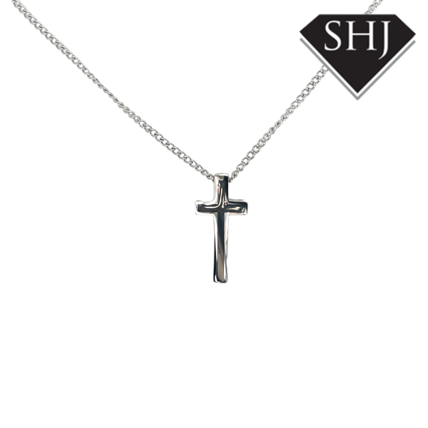 Mens Stainless Steel Cross and Chain