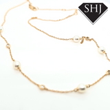 9ct Yellow Gold Diamond and CP Necklace