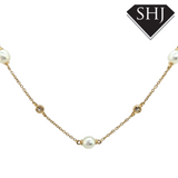 9ct Yellow Gold Diamond and CP Necklace