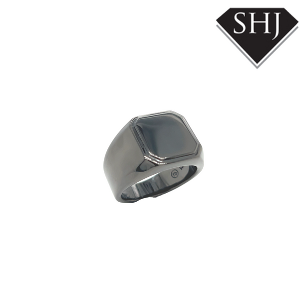 Gunmetal Silver Plated Ring