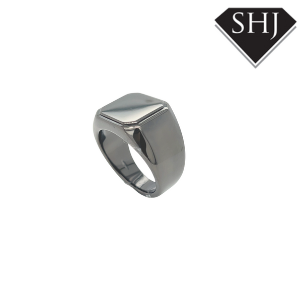 Gunmetal Silver Plated Ring