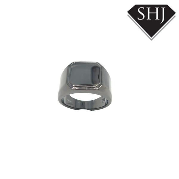 Gunmetal Silver Plated Ring