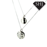 Double Silver Disc Pendant