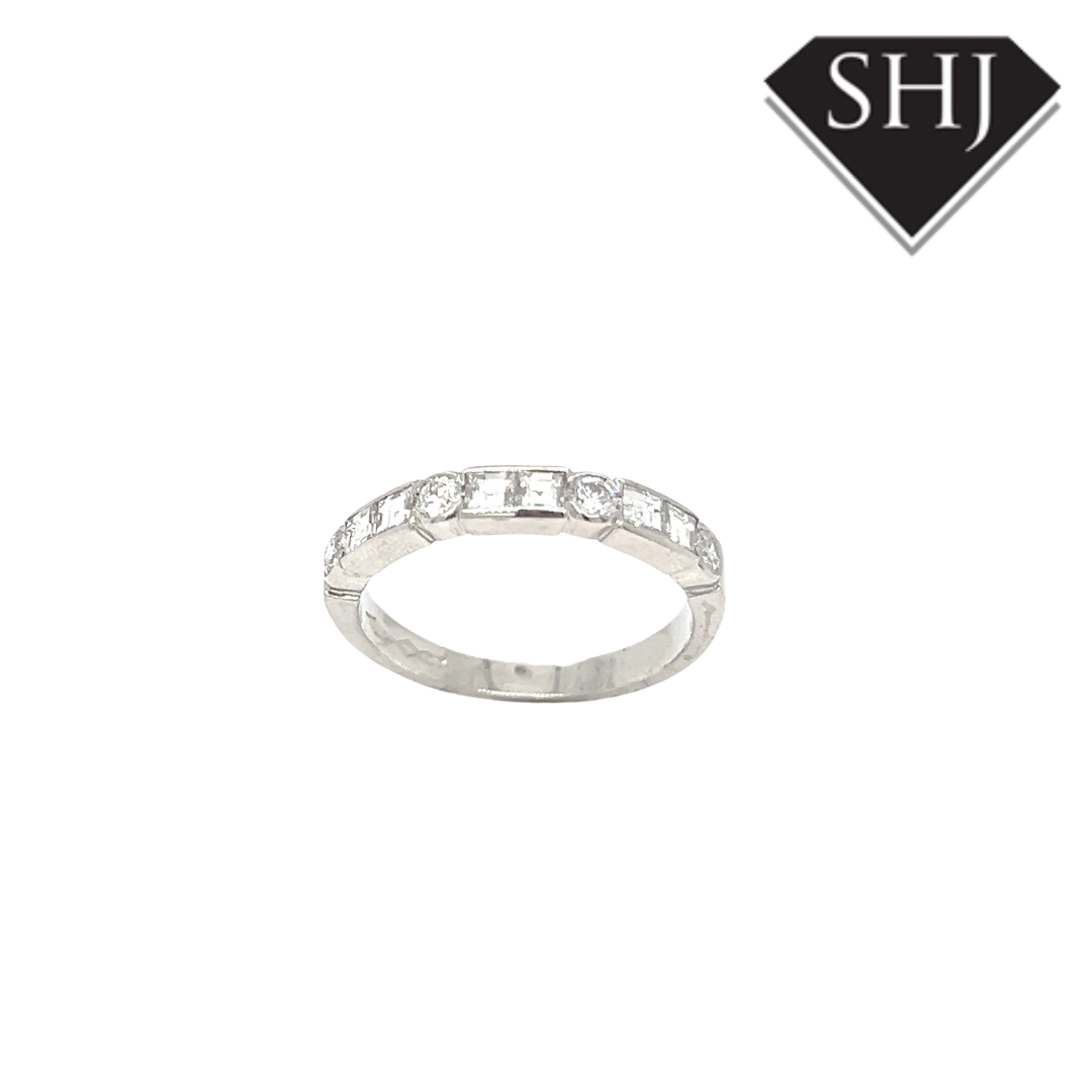 Platinum 10 Stone Diamond Eternity Ring