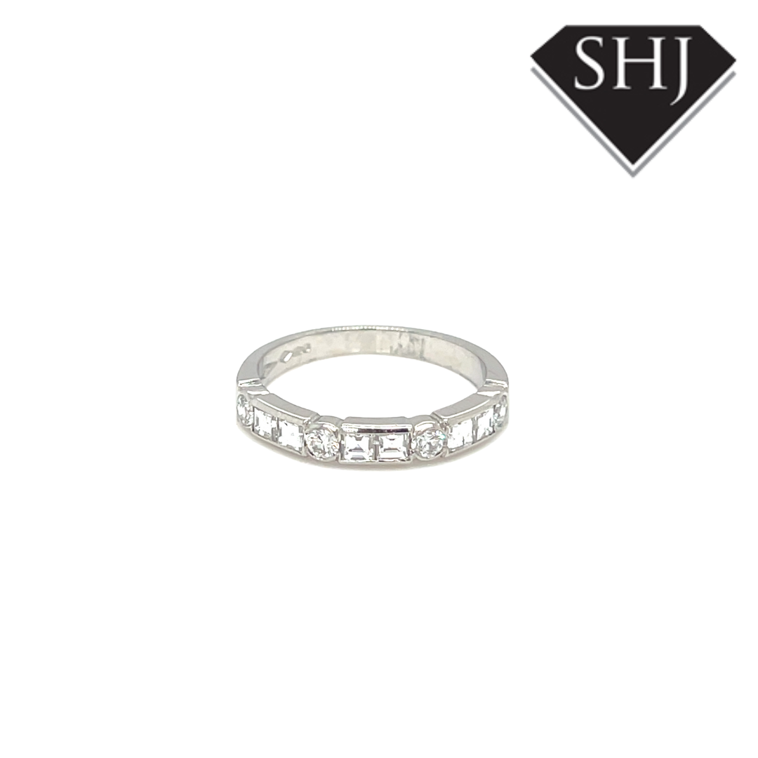 Platinum 10 Stone Diamond Eternity Ring