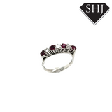 18ct White Gold Ruby and Diamond ET ring