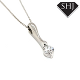 18ct White Gold Diamond Pendant