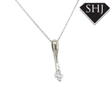 18ct White Gold Diamond Pendant