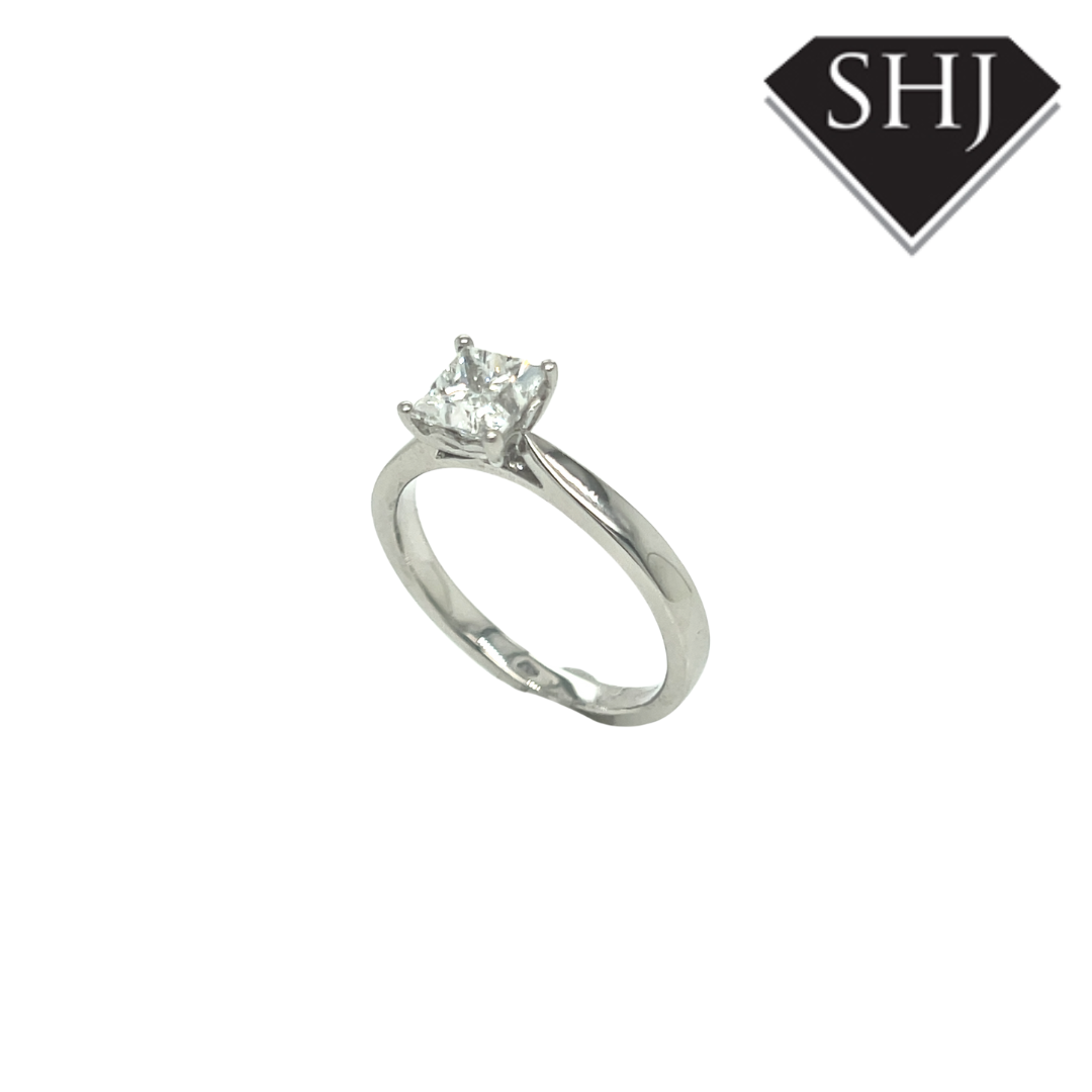 Platinum Single Strone Princess 1ct Diamond Ring