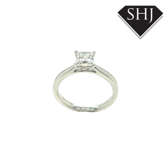 Platinum Single Strone Princess 1ct Diamond Ring