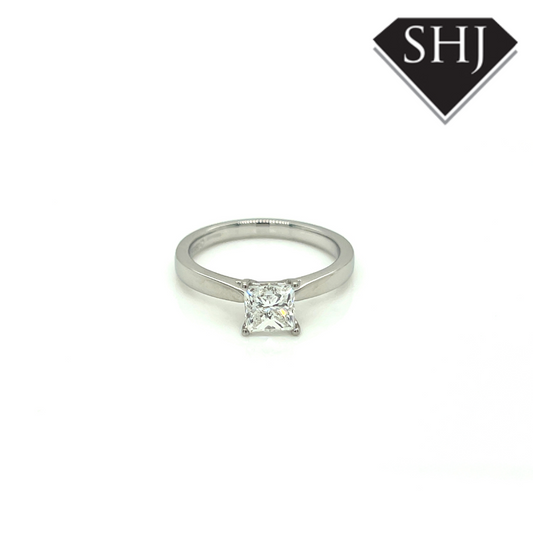 Platinum Single Strone Princess 1ct Diamond Ring