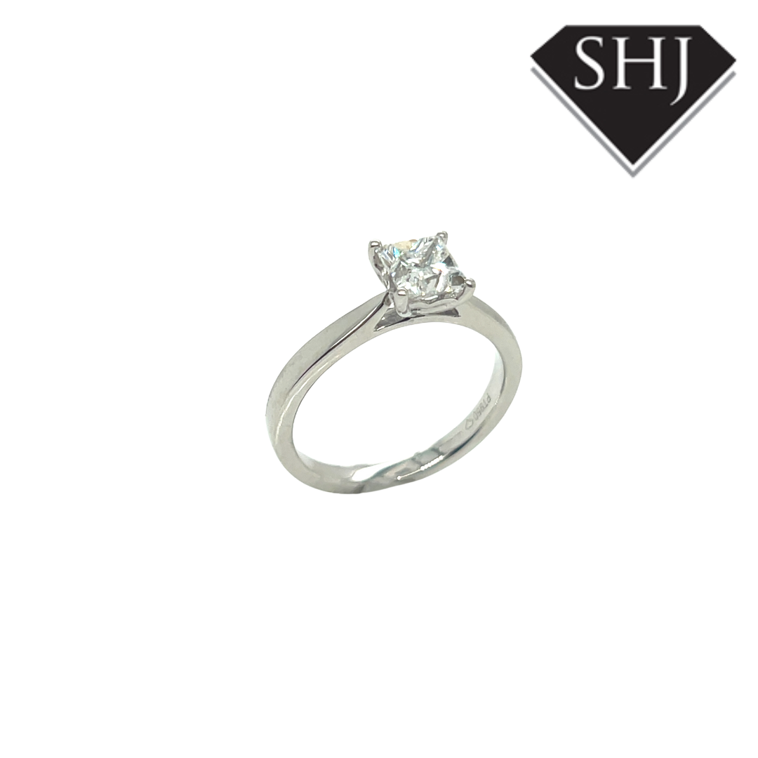 Platinum Single Strone Princess 1ct Diamond Ring