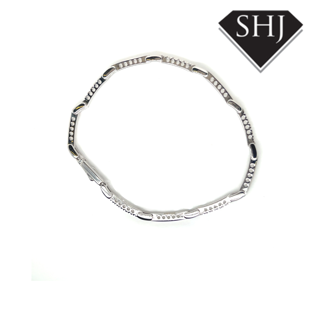 18ct White Gold Diamond Bracelet