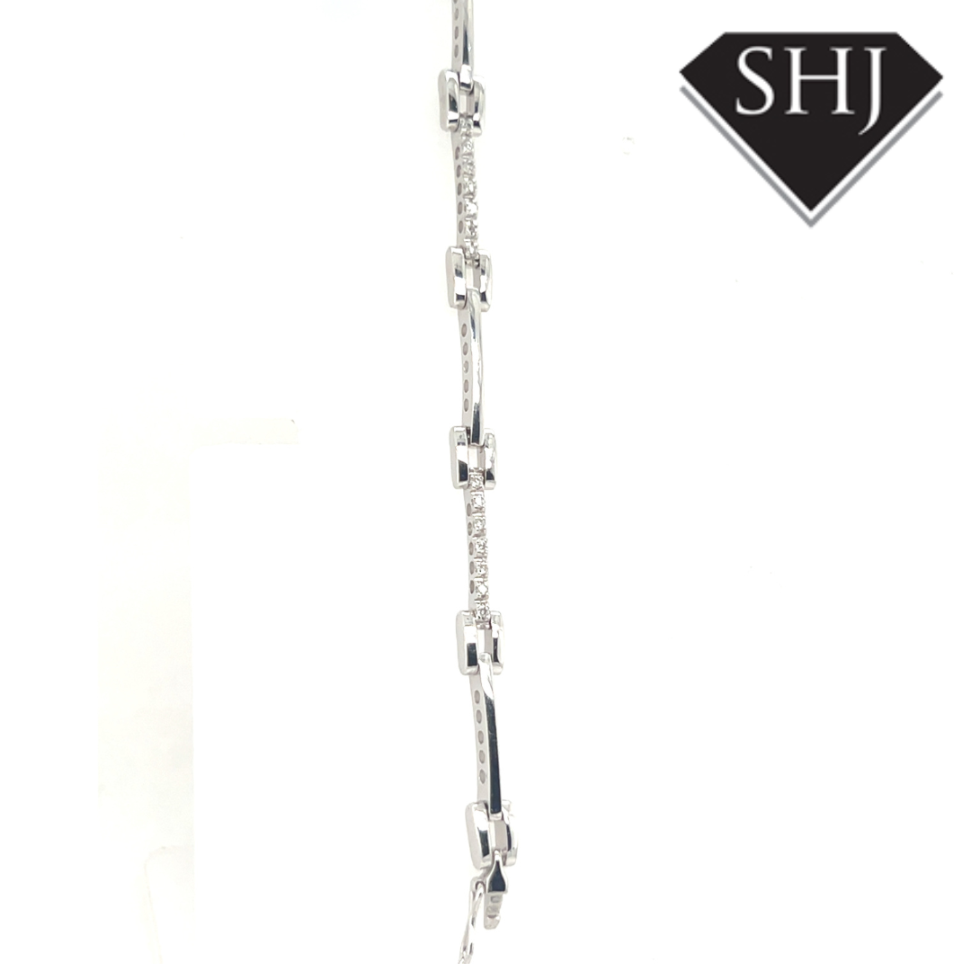 18ct White Gold Diamond Bracelet