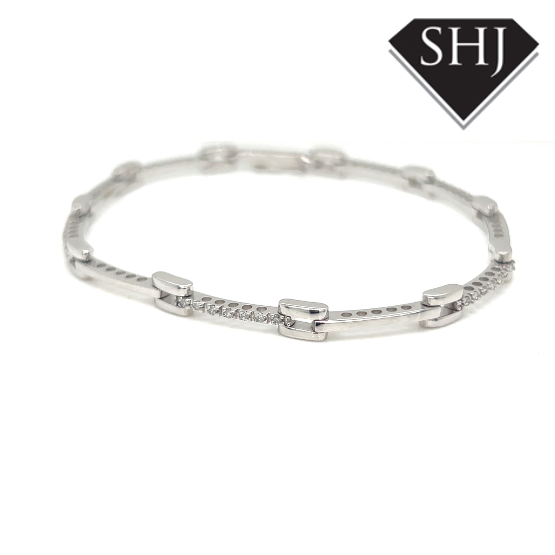 18ct White Gold Diamond Bracelet