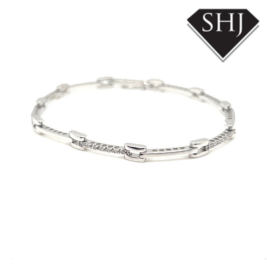 18ct White Gold Diamond Bracelet