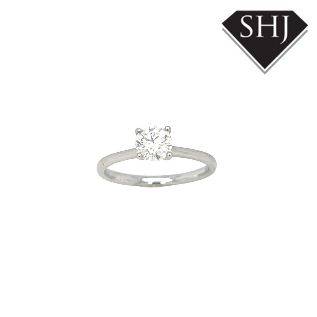 Platinum Single Stone 0.70ct G SI2 Diamond Ring
