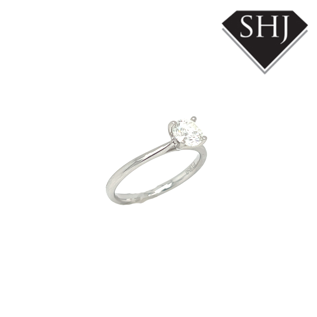 Platinum Single Stone 0.70ct G SI2 Diamond Ring
