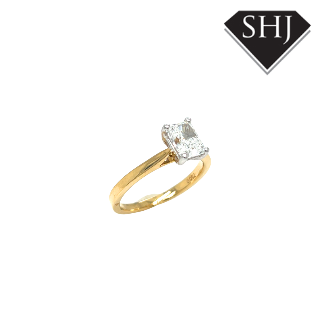 18ct Yellow Gold 1.00ct Diamond E SI1 Ring