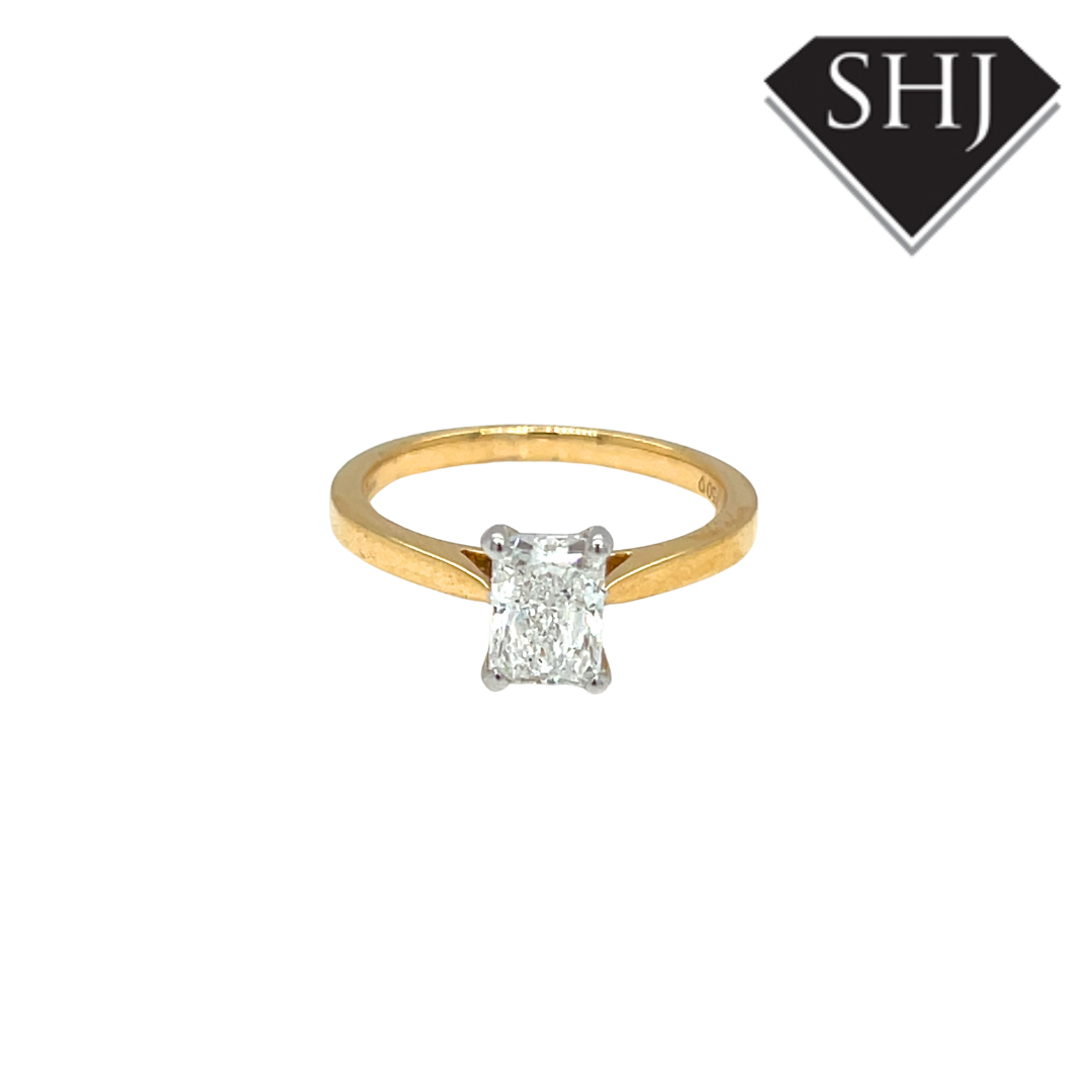 18ct Yellow Gold 1.00ct Diamond E SI1 Ring