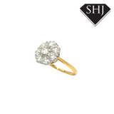 18ct Yellow & White Gold Diamond Cluster Ring