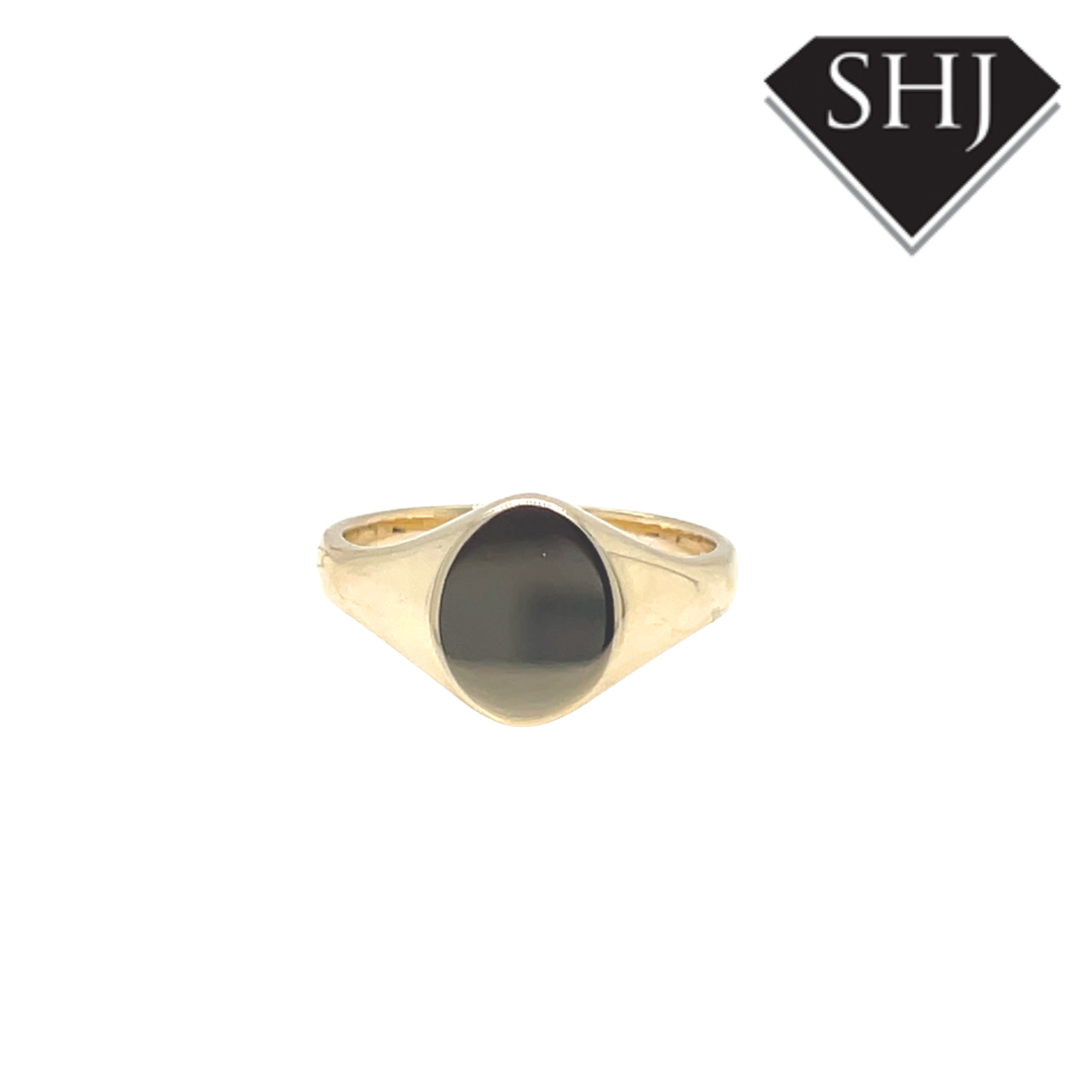 9ct Yellow Gold Oval Signet Ring