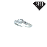 9CT White Gold 0.33ct Single Stone Diamond Ring