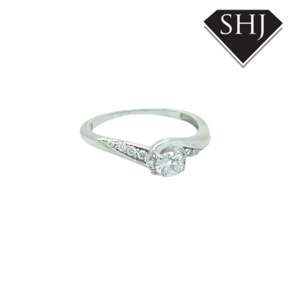 9CT White Gold 0.33ct Single Stone Diamond Ring