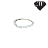 9CT White Gold Diamond Wishbone Eternity Ring