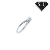 9CT White Gold 0.33ct Single Stone Diamond Ring