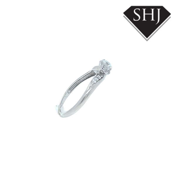 9CT White Gold 0.33ct Single Stone Diamond Ring