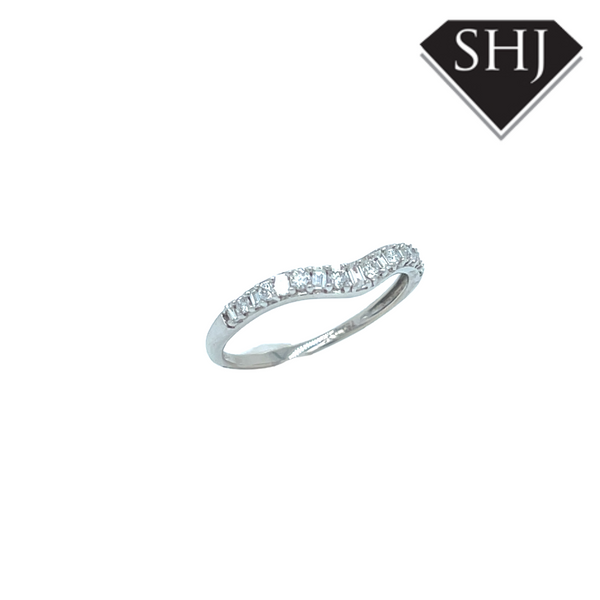 18ct White Gold 0.25ct Diamond Wishbone Eternity Ring