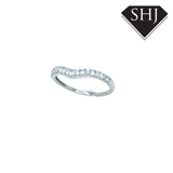 18ct White Gold 0.25ct Diamond Wishbone Eternity Ring