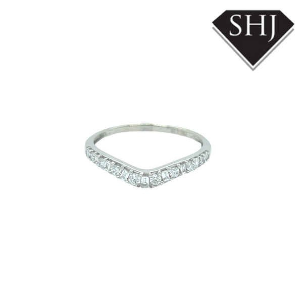 18ct White Gold 0.25ct Diamond Wishbone Eternity Ring