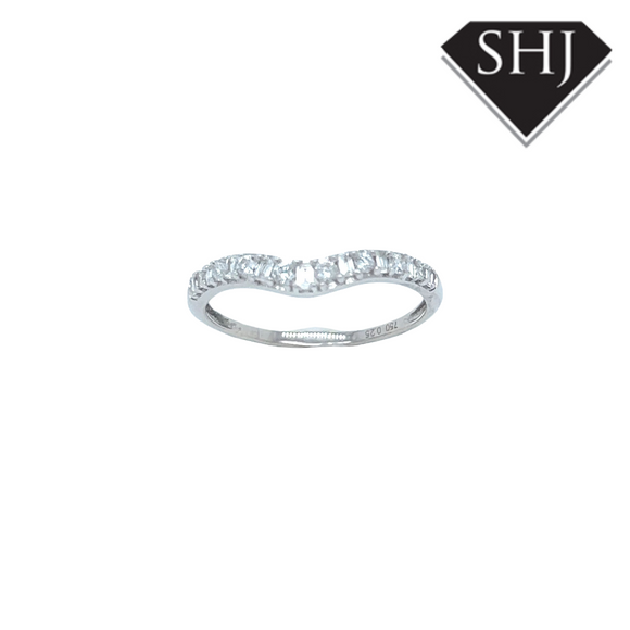 18ct White Gold 0.25ct Diamond Wishbone Eternity Ring