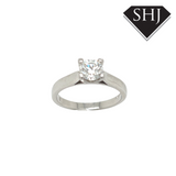 Platinum Single Stone 0.70ct Diamond Ring