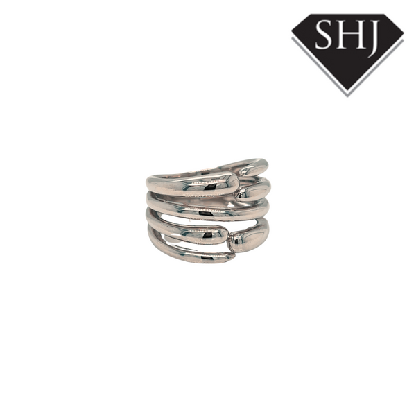 Silver Multi Drop Ring Lucy Q