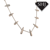 Silver Shard Station Necklace Lucy Q