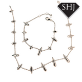 Silver Shard Station Necklace Lucy Q