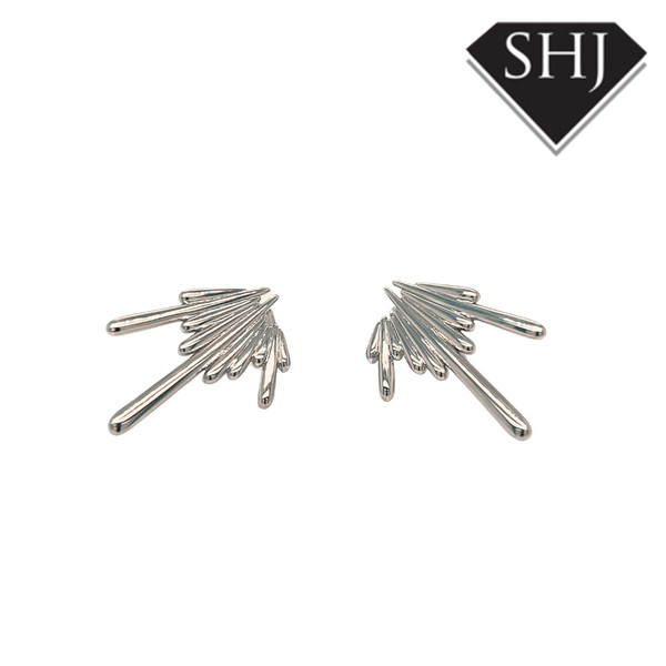 Silver Shard Studs Lucy Q