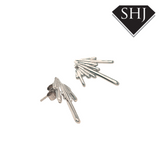 Silver Shard Studs Lucy Q