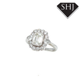 18CT White Gold 1.46CT Diamond Cluster Ring